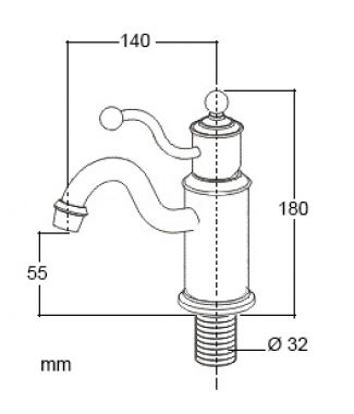 Vòi nước bằng đồng Kanly GCV08