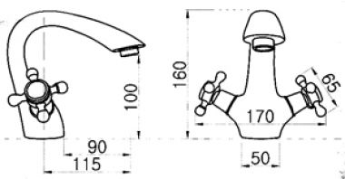 Vòi nước bằng đồng Kanly GCV07