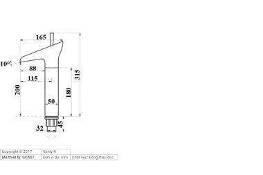 Vòi nước bằng đồng Kanly GCA07