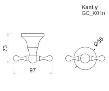 Móc treo bằng đồng Kanly GCK01