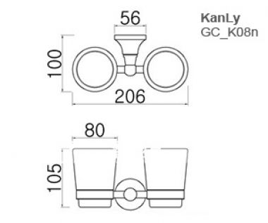 Cốc đựng bàn chải Kanly GCK08