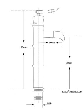 Vòi nước lavabo hình ống tre Kanly GCA02B