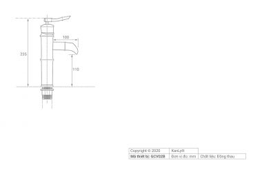 Vòi nước đồng thau hình cây tre Kanly GCV02B