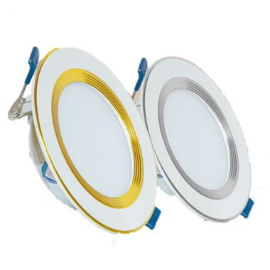 Đèn LED âm trần chống chói đế mỏng 5W viền vàng – Ba màu TLC-ACM-VV-05W-3M